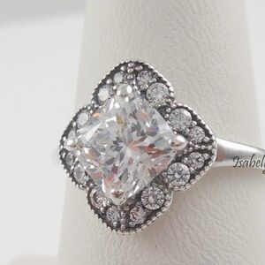 CRYSTALIZED FLORAL FANCY Genuine PANDORA Zirconia Ring 7/54 190966CZ